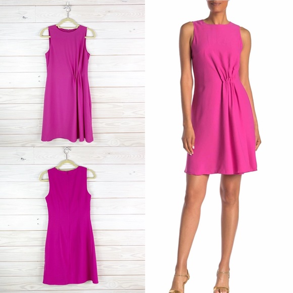 REISS Nadia Side Gather Woven Dress New Size 2 - Picture 1 of 9